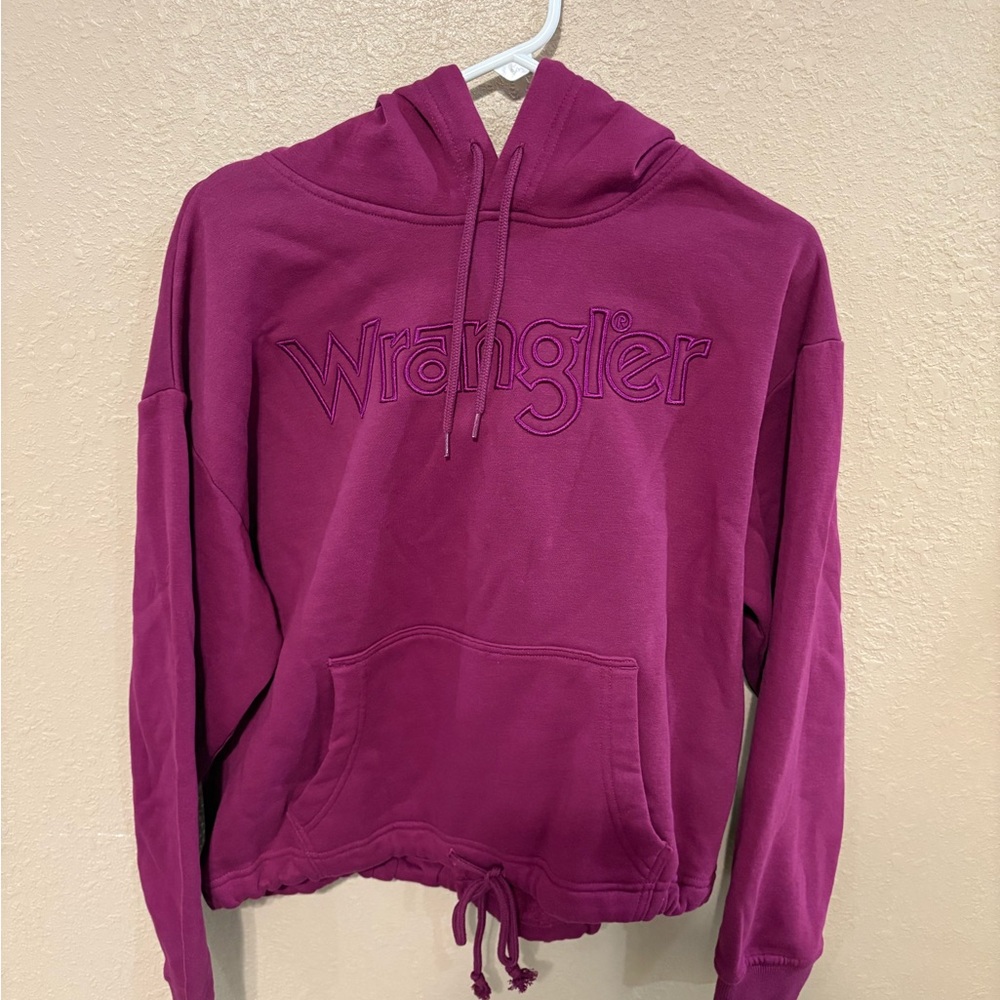Wrangler Women's Cropped Purple Hoodie